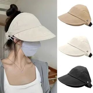 Mũ Chống Nắng Tai Bèo Có Móc Đeo Khẩu Trang Nón Che Nắng Cotton