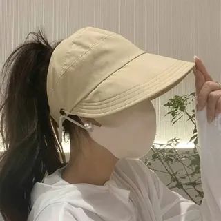 Mũ Chống Nắng Tai Bèo Có Móc Đeo Khẩu Trang Nón Che Nắng Cotton