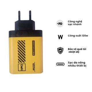 Cốc sạc siêu nhanh 120W Hỗ Trợ Sạc Nhanh PD/QC 3.0
