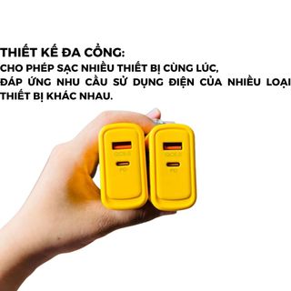 Cốc sạc siêu nhanh 120W Hỗ Trợ Sạc Nhanh PD/QC 3.0