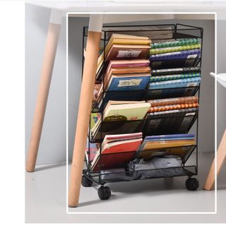 Kệ Đựng Tài Liệu 11 Ngăn Di Động Kim Loại 2 Mặt Tiện Dụng, Giá Tài Liệu Kim Loại Có Bánh Xe, Dụng Cụ Văn Phòng, Văn Phòng Phẩm, Khay Đựng Tài Liệu, Giá Đựng Hồ Sơ Tài Liệu 11 Ngăn Có Bánh Xe, Kệ Tài Liệu Đa Năng, Kệ Tài Liệu Văn Phòng