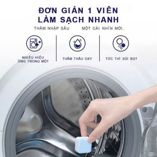 Hộp 12 Viên Tẩy Lồng Giật Viên Vệ Sinh Máy Giặt Làm Sạch Dễ Dàng