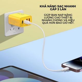 Cốc Sạc Nhanh 120W  Tích Hợp 4 Cổng Sạc Tiện Lợi