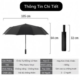 Dù 12 nan Chống Tia UV Hiệu Quả
