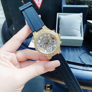 ĐỒNG HỒ NỮ CAO CẤP GUET MẶT CHONOGRAP TRÒN ĐÍNH ĐÁ