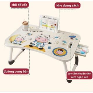Bàn Học Gấp Gọn 5D Cao Cấp, Bàn Học Hoạt Hình Gấp Gọn