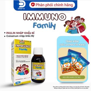 Siro hỗ trợ tăng sức đề kháng, giảm viêm đường hô hấp [ Immuno Family ] - chai 100ml