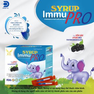 Hỗ trợ tăng sức đề kháng, giảm viêm đường hô hấp [SYRUP IMMU PRO] - (H/20 ống x10ml)