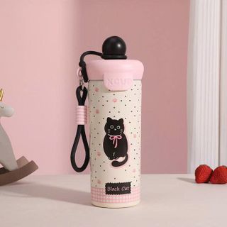 BÌNH NƯỚC INOX NẮP TRÒN XCUP 600ML CÓ DÂY
