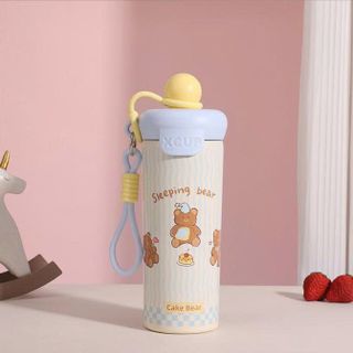 BÌNH NƯỚC INOX NẮP TRÒN XCUP 600ML CÓ DÂY