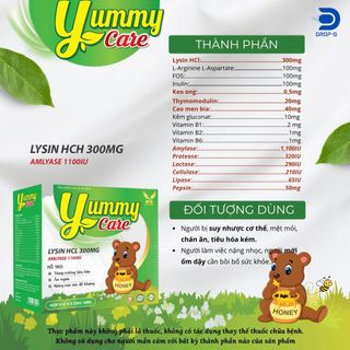 Siro hỗ trợ ăn ngon, Tiêu Hóa Tốt, [Yummy Care Gấu] - H/20 ống- YUMMY CARE