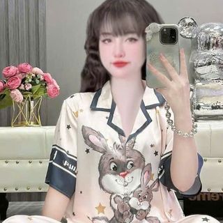 Đồ bộ pijama chất liệu vải Latin quần dài áo tay dài