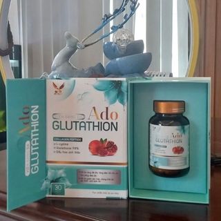 Viên sáng da Ado Glutathion - Hỗ trợ cải thiện độ ẩm, làm sáng da, đẹp da - H/ 30 viên