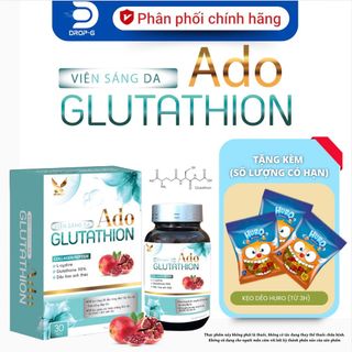 Viên sáng da Ado Glutathion - Hỗ trợ cải thiện độ ẩm, làm sáng da, đẹp da - H/ 30 viên