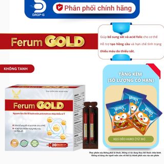 Siro bổ sung sắt [Ferum Gold] - Thực phẩm bảo vệ sức khoẻ, bổ sung sắt - H/20 ống x10ml