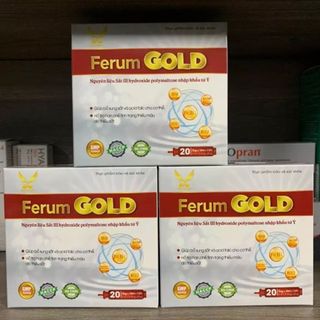 Siro bổ sung sắt [Ferum Gold] - Thực phẩm bảo vệ sức khoẻ, bổ sung sắt - H/20 ống x10ml