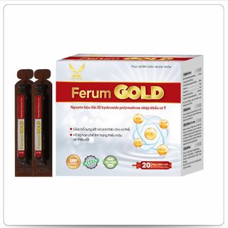 Siro bổ sung sắt [Ferum Gold] - Thực phẩm bảo vệ sức khoẻ, bổ sung sắt - H/20 ống x10ml