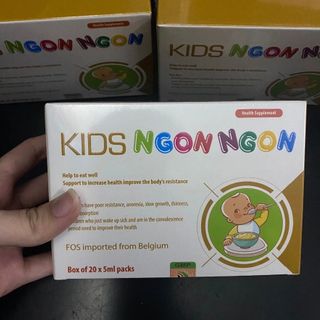 Hỗ trợ ăn ngon, tăng sức đề kháng [Kids Ngon Ngon] - Hộp/20 gói x 5ml