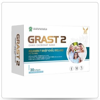 Viên Bổ sung Canxi hữu cơ + Canxi nano [Grast 2 (Dạng vỉ)]  - H/ 3 vỉ x 10 viên
