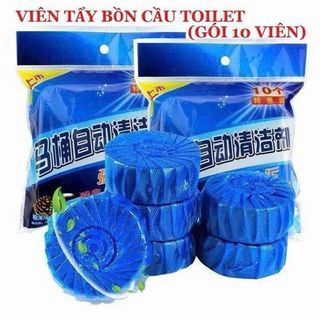 Bịch 10 Viên Tẩy Bồn Cầu Hàn Quốc - Màu Xanh, Viên Tẩy Bồn Cầu Dạng Viên