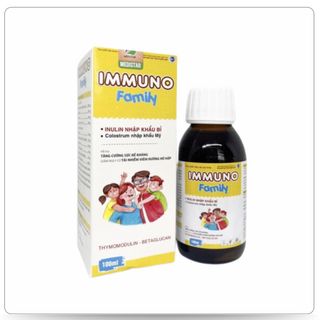 Siro hỗ trợ tăng sức đề kháng, giảm viêm đường hô hấp [ Immuno Family ] - chai 100ml
