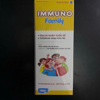 Siro hỗ trợ tăng sức đề kháng, giảm viêm đường hô hấp [ Immuno Family ] - chai 100ml