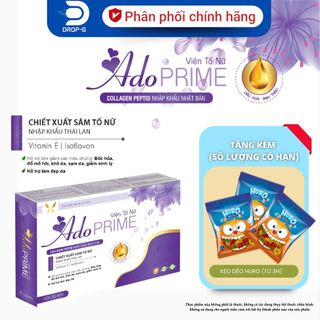 Viên uống Hỗ trợ giảm bốc hoả, khô da,[Viên Tố Nữ Ado Prime TÍM] - H/30 - nội tiết tố