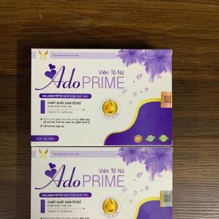 Viên uống Hỗ trợ giảm bốc hoả, khô da,[Viên Tố Nữ Ado Prime TÍM] - H/30 - nội tiết tố