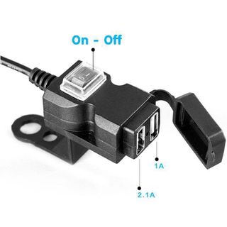BỘ SẠC ĐIỆN THOẠI XE MÁY 2 CỔNG USB