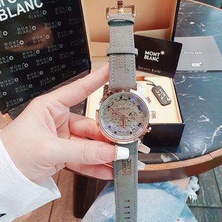 SALE BỎ MẪU ĐỒNG HỒ NAM TRUNG CẤP MONBLAN DÂY DA LỘN MẶT CHẤM