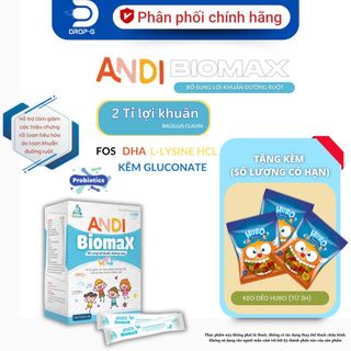 Cốm men vi sinh lợi khuẩn [ANDI BIOMAX]  - Hộp 30 gói x 3g- men vi sinh biomax