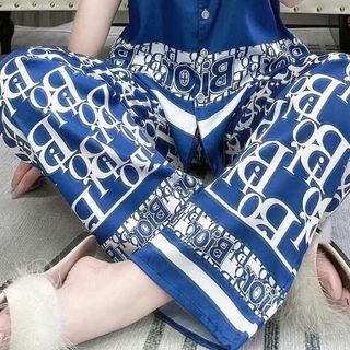 Đồ bộ pijama chất liệu vải Latin quần dài tay ngắn