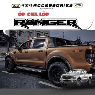 Vè Cua Lốp Ô Tô Ford Ranger 2022 Form Mới -2025 Ốp Viền Cao Cấp, Bộ 4 Ốp