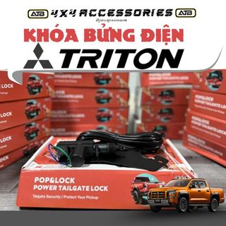 Khóa Bửng, Lock Bửng Điện Cho Mitsubishi Triton - Tích Hợp Chìa Khóa Zin, Phụ Kiện Cho Xe Bán Tải
