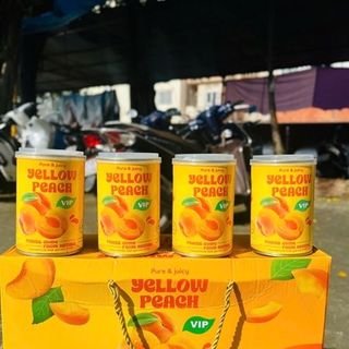 Đào Lon Yellow Peach (Thùng 8 xách x 4 lon)
