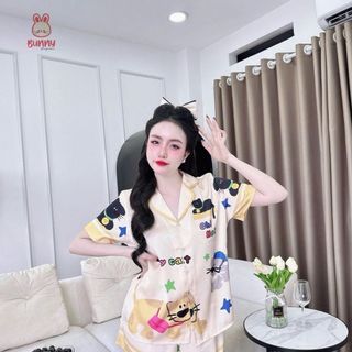 Đồ bộ đùi pizama in hình