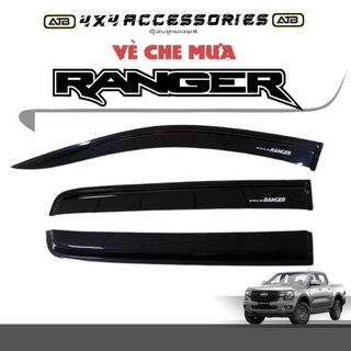 Vè Che Mưa Ô Tô Ford Ranger 2022 - 2025 Chất Liệu Nhựa ABS Cao Cấp, Phụ Kiện Xe Ô Tô