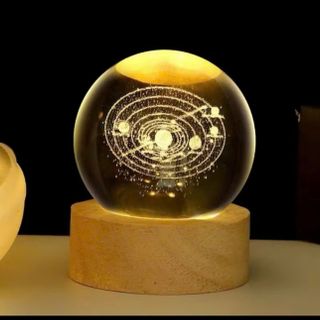 Quả Cầu Pha Lê Đế Gỗ 5cm Decor Trang Trí Phòng, Quà Sinh Nhật Bạn Bè/ Cặp Đôi, Đèn Ngủ 3D Pha Lê Tình Yêu, Đồ Trang Trí Để Bàn ,Decor, Văn Phòng Phẩm, Đèn Ngủ
