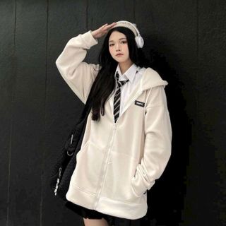 Hoodie Zip , Áo Khoác Nỉ Form Rộng Unisex In Chữ EMPTI Nam Nữ Mặc Đẹp