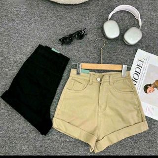 (Giá Sỉ)Quần Short,Quần Đùi Nữ  Kaki Co Giãn 4 Chiều Lai Lật, Form Đẹp Tôn Dán