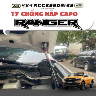Ty Chống Nắp Capo Xe Ford Ranger & Ford Everest 2012-2025, Ty Thủy Lực Dành Cho Xe Bán Tải Ford Hàng Cao Cấp.
