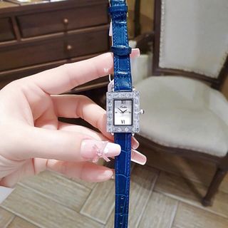 ĐỒNG HỒ NỮ CHÍNH HÃNG SCOTIE DÂY DA MẶT ĐÁ CHỮ NHẬT