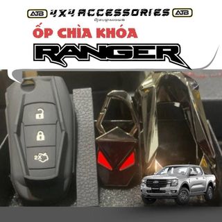 Ốp Chìa Khóa Ford Ranger Cao Cấp 2022-2025 - Bọc Khóa Oto Hợp Kim Chống Trầy Xước, Phụ Kiện ô tô