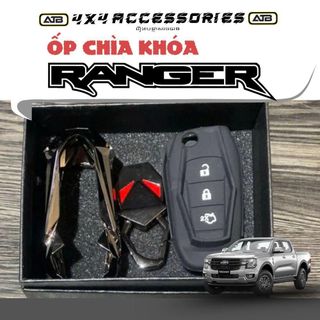 Ốp Chìa Khóa Ford Ranger Cao Cấp 2022-2025 - Bọc Khóa Oto Hợp Kim Chống Trầy Xước, Phụ Kiện ô tô