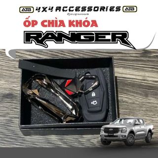 Ốp Chìa Khóa Ford Ranger Cao Cấp 2022-2025 - Bọc Khóa Oto Hợp Kim Chống Trầy Xước, Phụ Kiện ô tô