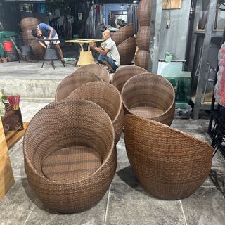 Ghế trứng mây nhựa cafe giá rẻ
