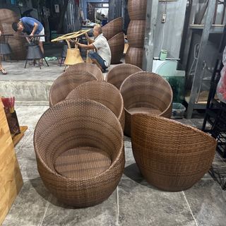 Ghế trứng mây nhựa cafe giá rẻ
