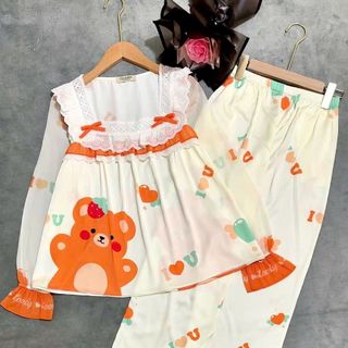 Đồ bộ  Dài Tay dài tiểu thư cổ vuông