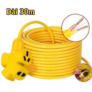 Dây Điện Vàng Kèm Ổ Cắm Phích Cắm Đúc Nguyên Khối 220VC