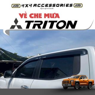 Vè Che Mưa Ô Tô Triton 2024 - 2025 Chất Liệu Nhựa ABS Cao Cấp, Phụ Kiện Xe Bán Tải Tuyệt Vời